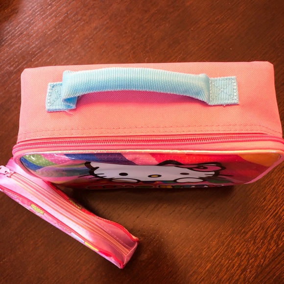 Hello Kitty Rainbow Insulated Lunch Box and Pencil Case - Picture 2 of 6